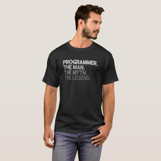 Mens Programmer Coder Man The Myth Legend Gift T S Tシャツ (正面フル)