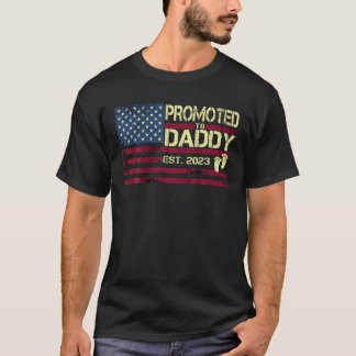Mens Promote To Daddy Est 2023 -ヴィンテージアメリカン Tシャツ
