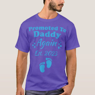 Mens Promoted To Daddy Again 2023 Pregnancy Announ Tシャツ