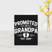 Mens Promoted To Grandpa Est 2026 New Grandpa Preg カード (黄色い花)