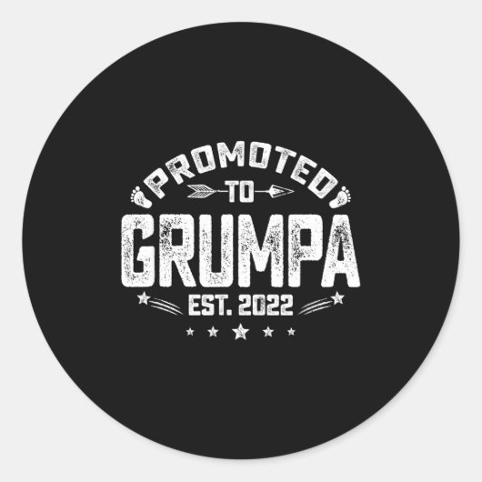 Mens Promoted To Mpa Est 2022 Funny New Mpa ラウンドシール (正面)