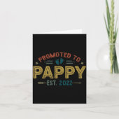 Mens Promoted To Pappy Est 2022 Funny New Pappy  カード (正面)