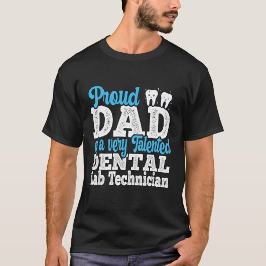 Mens Proud Dad Of Orthodontic Laboratory Dental La Tシャツ (正面)