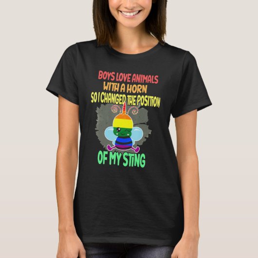 Mens Proud Gay Boys Pride LGBTQ Gay Beekeeper Rai Tシャツ (正面)