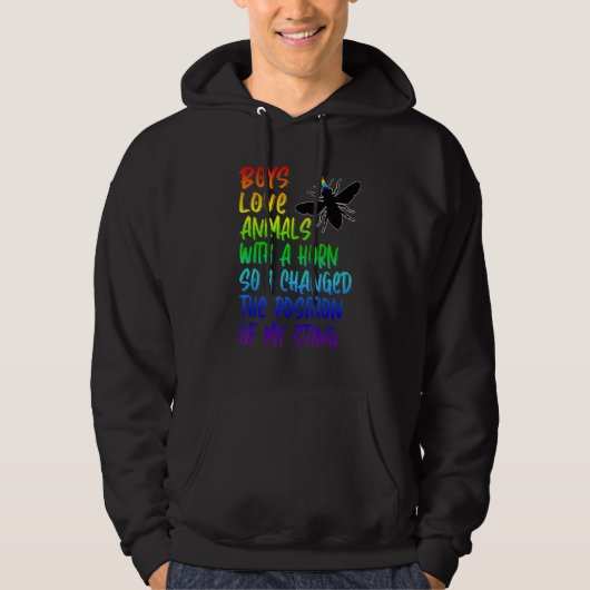 Mens Proud Gay Boys Pride LGBTQ Gay Beekeeper Rain パーカ (正面)