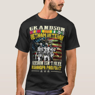 Mens Proud Grandson Of Vietnam Veterans  Freedom I Tシャツ