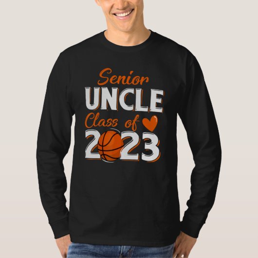 Mens Proud Uncle Of A 2023 Senior Basketball Gradu Tシャツ (正面)