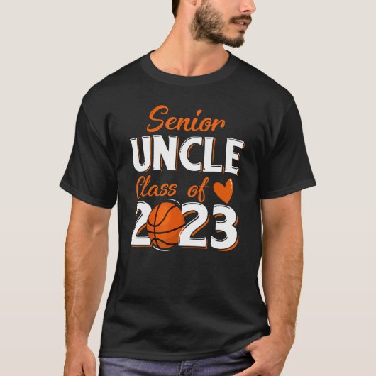 Mens Proud Uncle Of A 2023 Senior Basketball Gradu Tシャツ (正面)