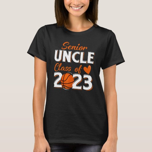 Mens Proud Uncle Of A 2023 Senior Basketball Gradu Tシャツ (正面)
