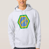 Men's Pullover Hoodie ash BRASIL 26 パーカ (正面)