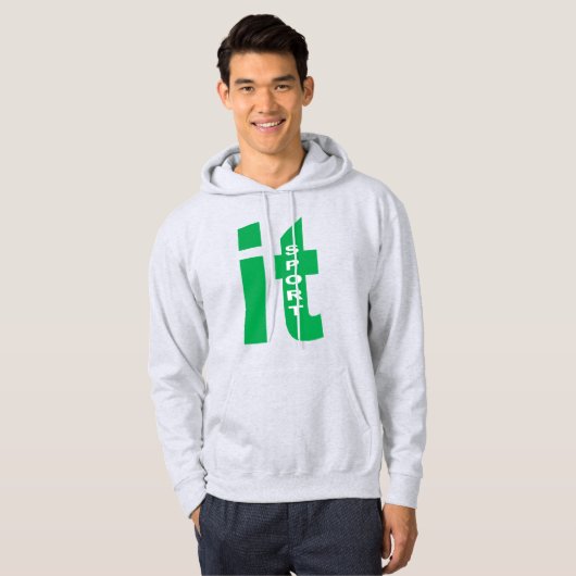 Men's Pullover Hoodie ash ITALIA  SPORT パーカ (正面フル)