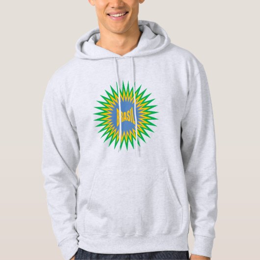 Men's Pullover Hoodie ash  SUN  BRASIL パーカ (正面)