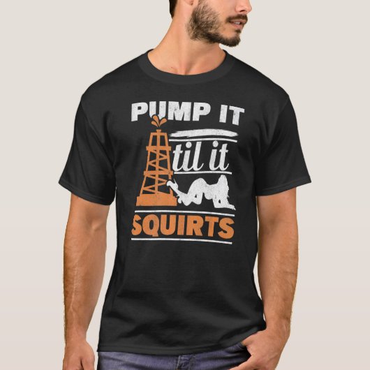 Mens Pump It Ults Roughneck油リグ油 Tシャツ (正面)