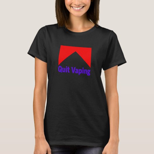 Mens Quit Vaping Be A Man Tシャツ (正面)