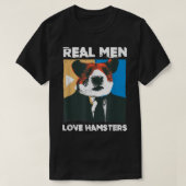 Mens Real Man Love Hamsters Owner Hamster Lover Pe Tシャツ (デザイン正面)