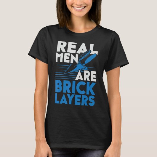 Mens Real Men Are Bricklayers Bircklaying Bricks J Tシャツ (正面)