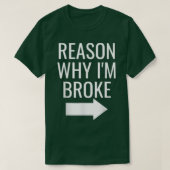 Mens Reason Why I'm Broke Spoiled Funny Matching C Tシャツ (デザイン正面)