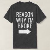 Mens Reason Why I'm Broke Spoiled Funny Matching C Tシャツ (デザイン正面)