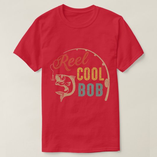 Mens Reel Cool BOB Fishing Shirts, Fun Fathers Day Tシャツ (デザイン正面)
