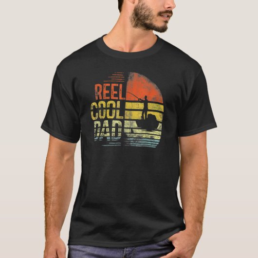 Mens Reel Cool Dad Fisherman Daddy Father Day  Fis Tシャツ (正面)