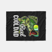 Mens Reel Cool Dad Fishing Sunglasses Funny フリースブランケット (正面(横))