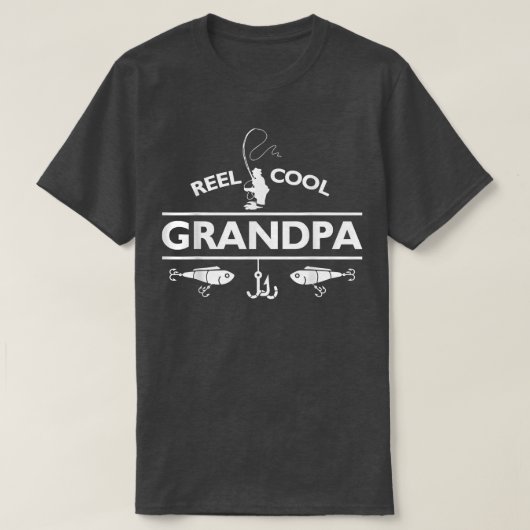 Mens Reel Cool Grandpa Fishing Father's Day Gift Tシャツ (デザイン正面)