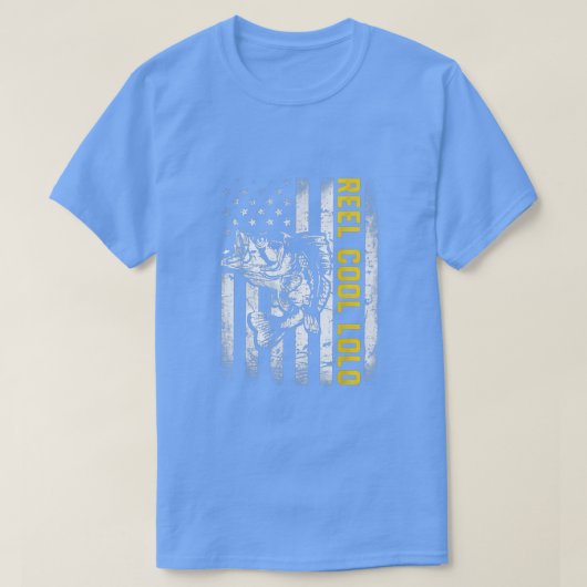 Mens Reel Cool Lolo FishingFunny Fish Vintage Tシャツ (デザイン正面)