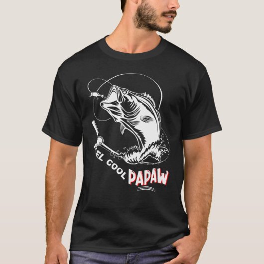 Mens Reel Cool Papaw Fisherman Papaw Father Day Fi Tシャツ (正面)