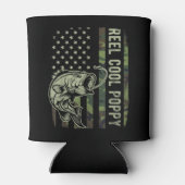 Mens Reel Cool Poppy Camouflage American Flag Fath 缶クーラー (裏面)