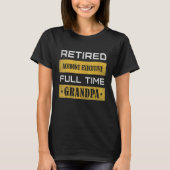 Mens Retired Account Executive Full Time Grandpa Tシャツ (正面)