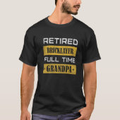 Mens Retired BRICKLAYER Full Time Grandpa Retireme Tシャツ (正面)