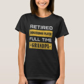 Mens Retired didgeridoo player Full Time Grandpa Tシャツ (正面)