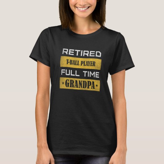 Mens Retired guitarist Full Time Grandpa Retiremen Tシャツ (正面)