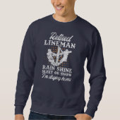 Mens Retired Lineman Lineworker Retirement スウェットシャツ (正面)