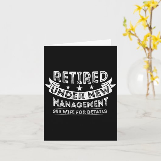 Mens Retired Under New Management Since 2022 Retir カード (黄色い花)