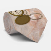 Mens Retirement Pocket Watch with Chain Brown ネクタイ (ロール)