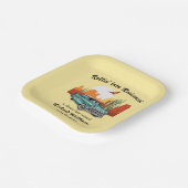 Men's Retirement Retro Classic Blue Car Desert  ペーパープレート (傾斜あり)