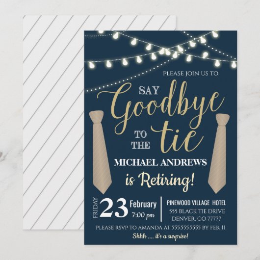 Mens Retiver Inviation 招待状 (正面/裏面)