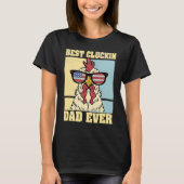 Mens Retro Best Cluckin Dad Ever Chicken Dad Roost Tシャツ (正面)