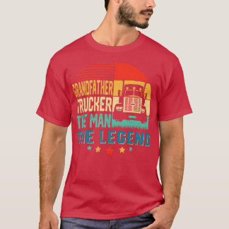 Mens Retro Vintage Grandfather Trucker The Man The Tシャツ