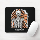 Mens Rigger Life Coffee Skeleton Exhausted Funny マウスパッド (マウス)