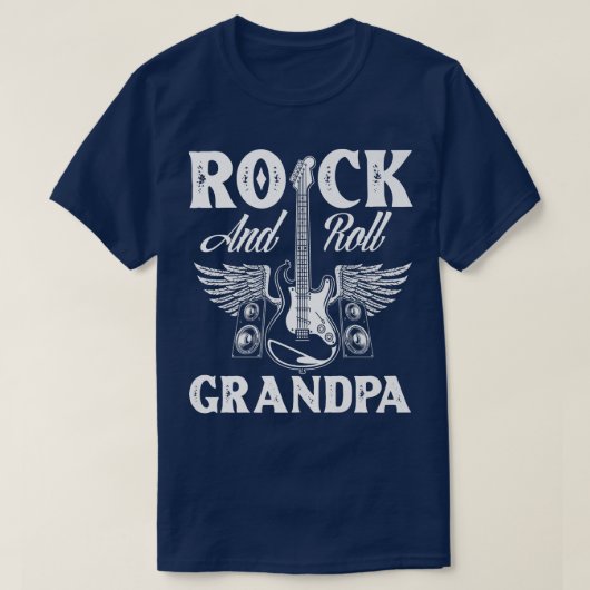 Mens Rock and Roll Grandpa Guitar Player Gift Gran Tシャツ (デザイン正面)