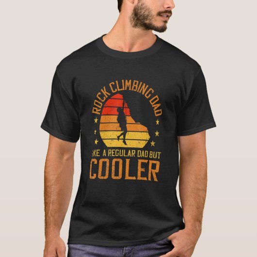 Mens Rock Climbing Dad Bouldering Rock Boulder Cli Tシャツ (正面)
