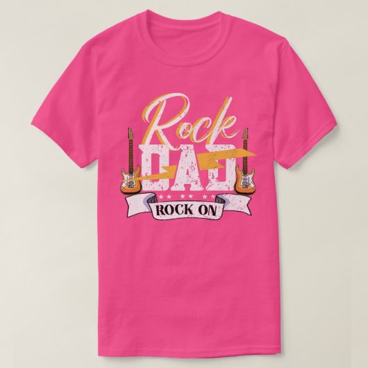 Mens Rock DadElectronic Rock Guitar 896 Tシャツ (デザイン正面)
