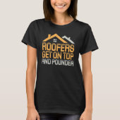 Mens Roofer Mens Roofing Roofer Tシャツ (正面)