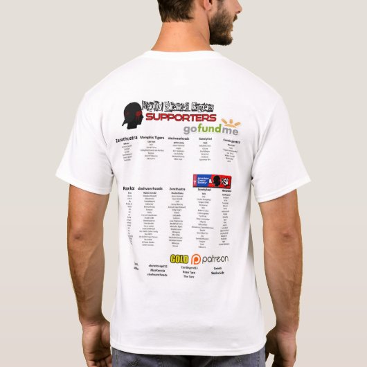 Mens RSG #stustrong ACSチャリティ走ー Tシャツ (裏面)