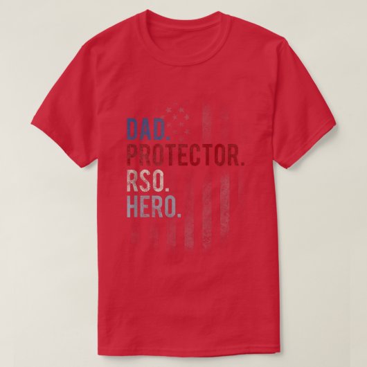 Mens RSO Dad Men's Hero Protector Father's Day  Tシャツ (デザイン正面)