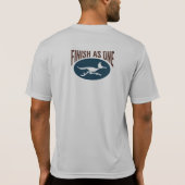 Men's RVRR "トレイン"グレー走テックTシャツ Tシャツ (裏面)