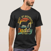 Mens Saint Bernard Dad Best Daddy Dog  Retro Fathe Tシャツ (正面)