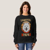 Mens Samoyed Papa Samoyeds Dog Owner Samoyed スウェットシャツ (正面フル)